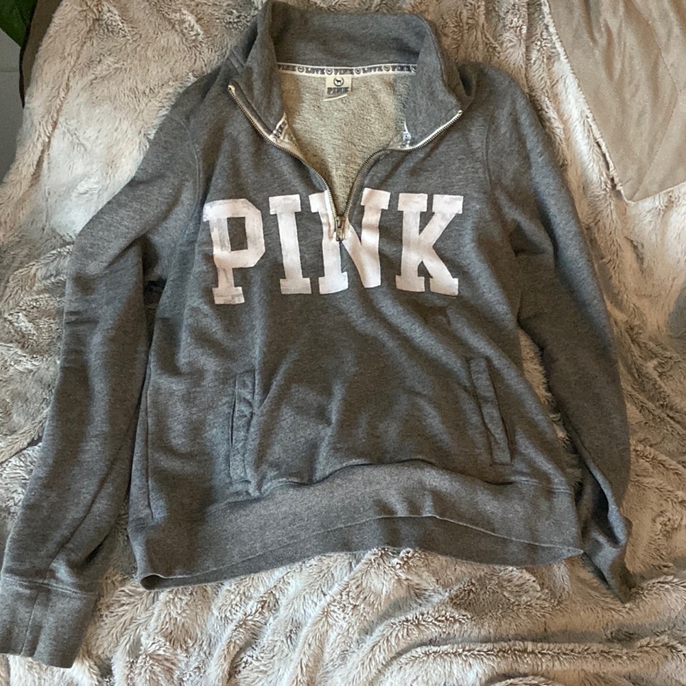 VS PINK Quarter Zip Sweater